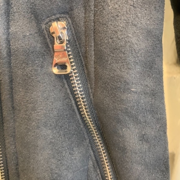 GUESS Motor Bike Faux Fur Jacket Fleece Lining sz Large Great Condition. - Picture 5 of 11